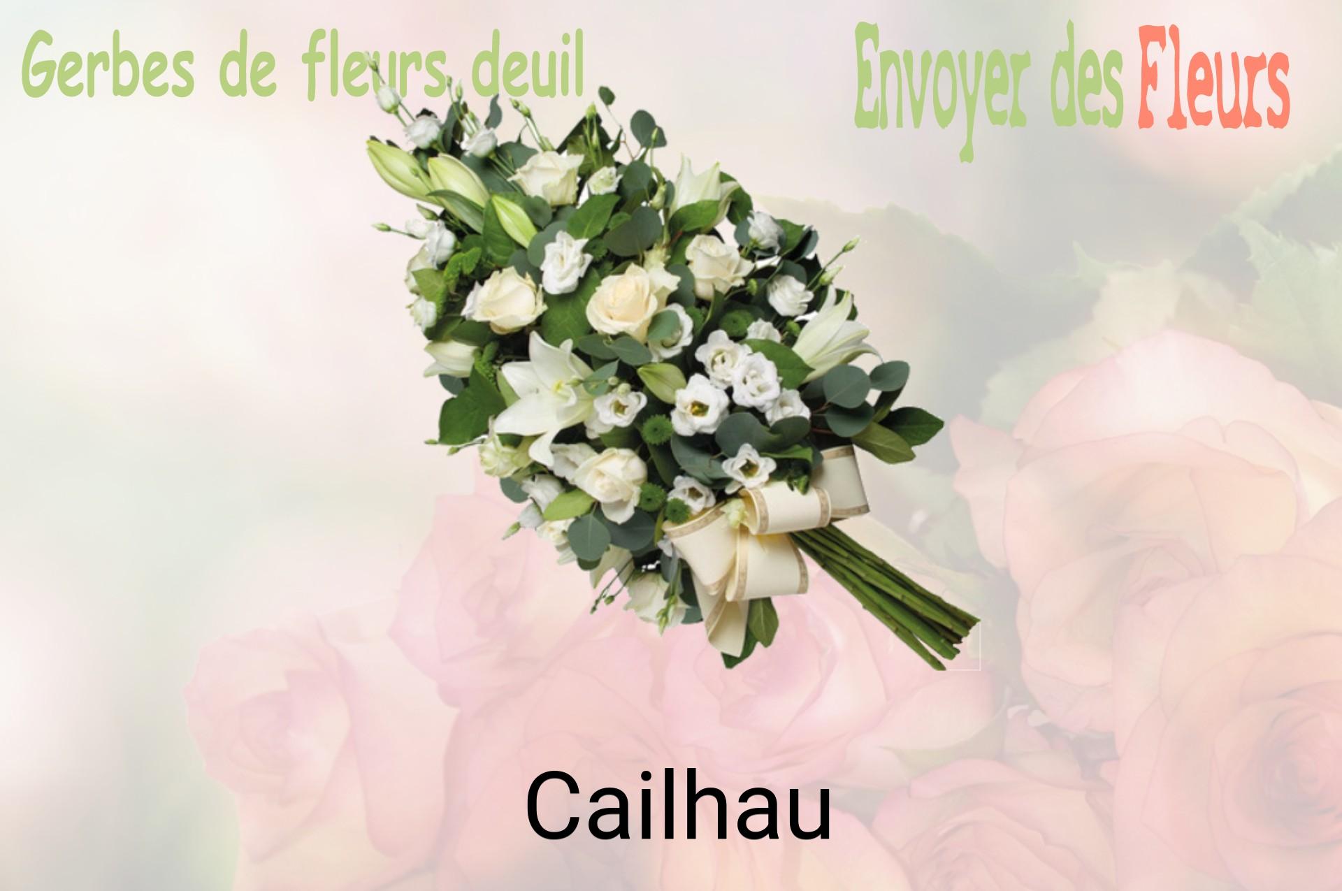 Gerbe de fleurs de deuil livrée à Cailhau